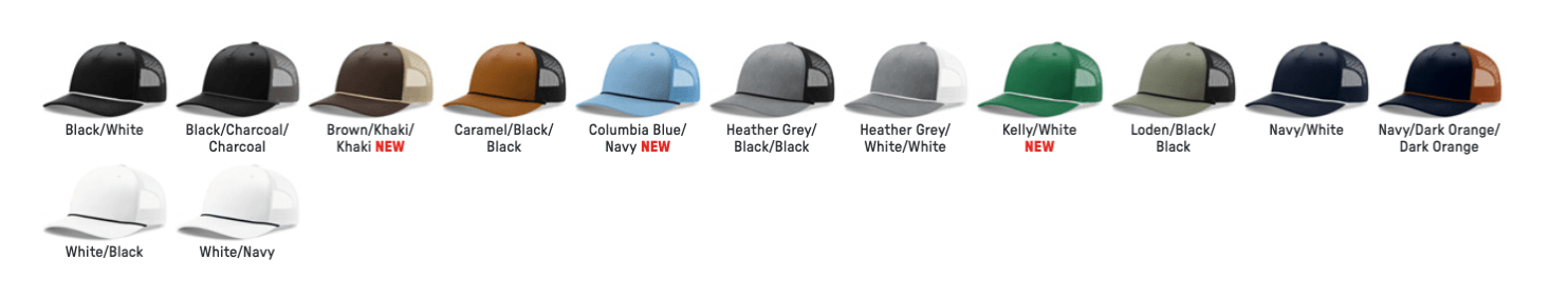 Richardson 112FPR Five Panel Trucker with Rope - Birdshot Branding