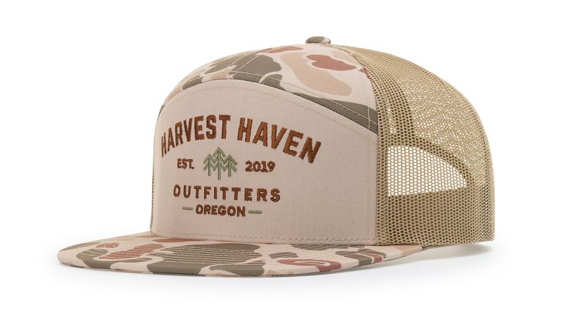 Richardson 168P Printed 7 Panel Trucker - Birdshot Branding