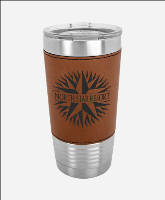20oz Leatherette Tumbler w/Clear Lid - Birdshot Branding