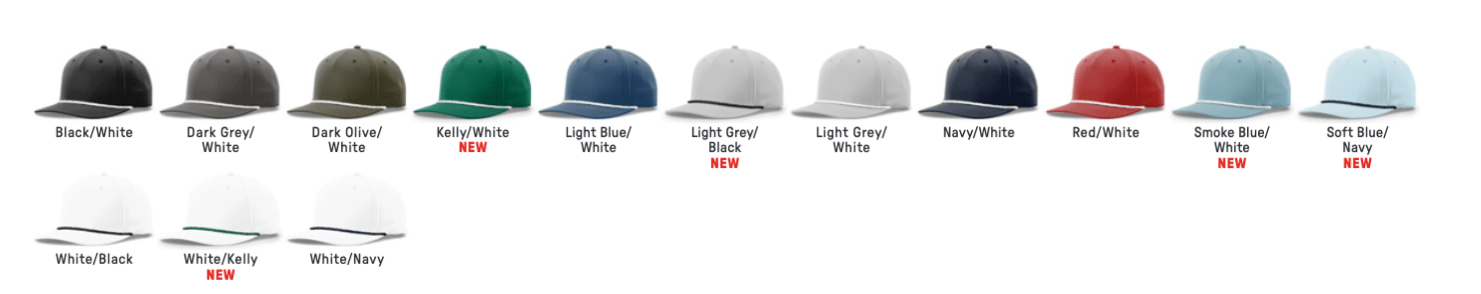 Richardson 258 Five Panel Classic Rope Hat - Birdshot Branding