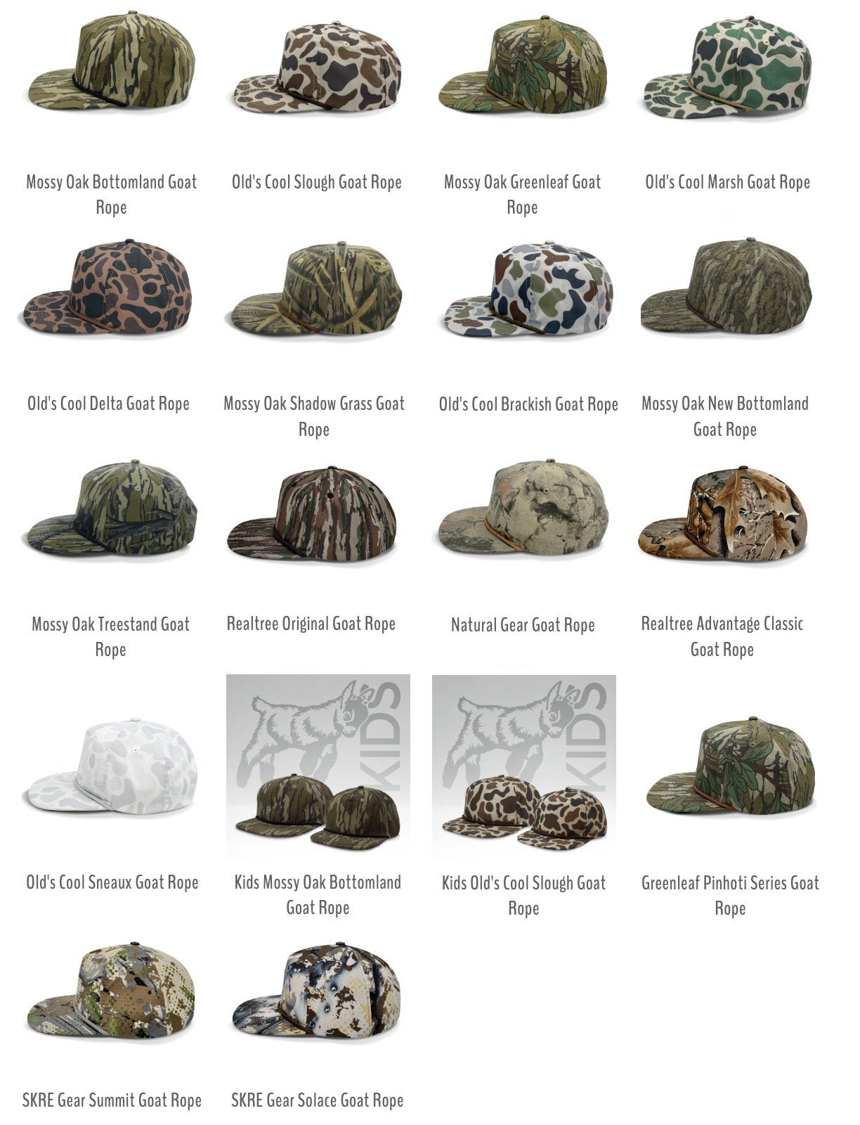 Lost Hat Co. Goat Rope - Camo Patterns - Birdshot Branding