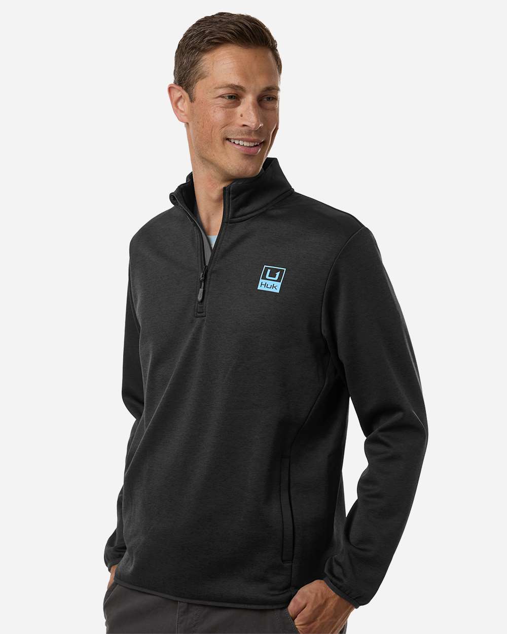 HUK H130098 Quarter Zip Sweatshirt - Birdshot Branding
